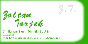 zoltan torjek business card