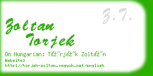 zoltan torjek business card